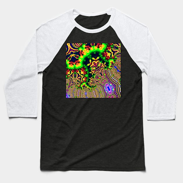 Fractal 203 Baseball T-Shirt by chrissturgessart